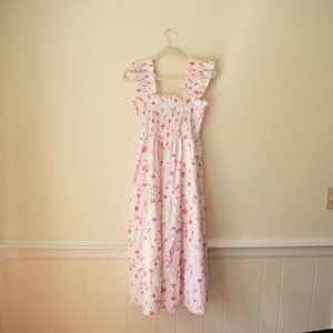 Hill House Home Ellie Nap Dress, Pink Botanical, Size Small, Rose Botanical